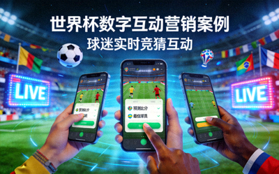 世界杯数字互动营销案例 - 球迷通过手机参与实时竞猜互动
